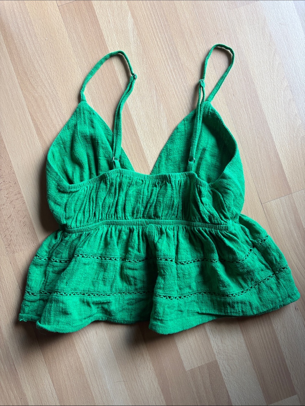 Green baby doll tank - Picture 3 of 3